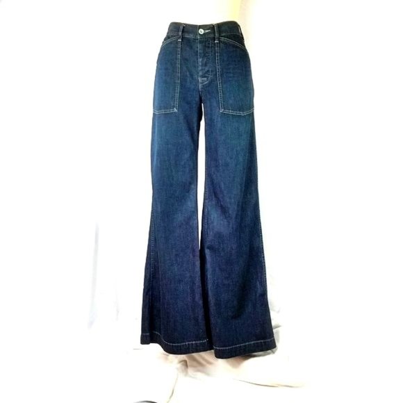 Ralph Lauren Blue Label Denim - VTG Ralph Lauren Blue Jeans High Waist Wide Flare